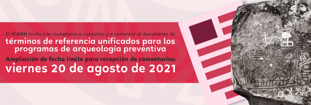 Términos de referencia unificados para los programas de arqueología preventiva