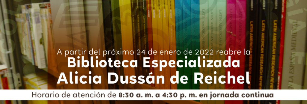 Biblioteca especializada Alicia DussaƔn de Reichel