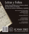 portada del libro Letras y folios. Cd con fuentes documentales para la historia colonial