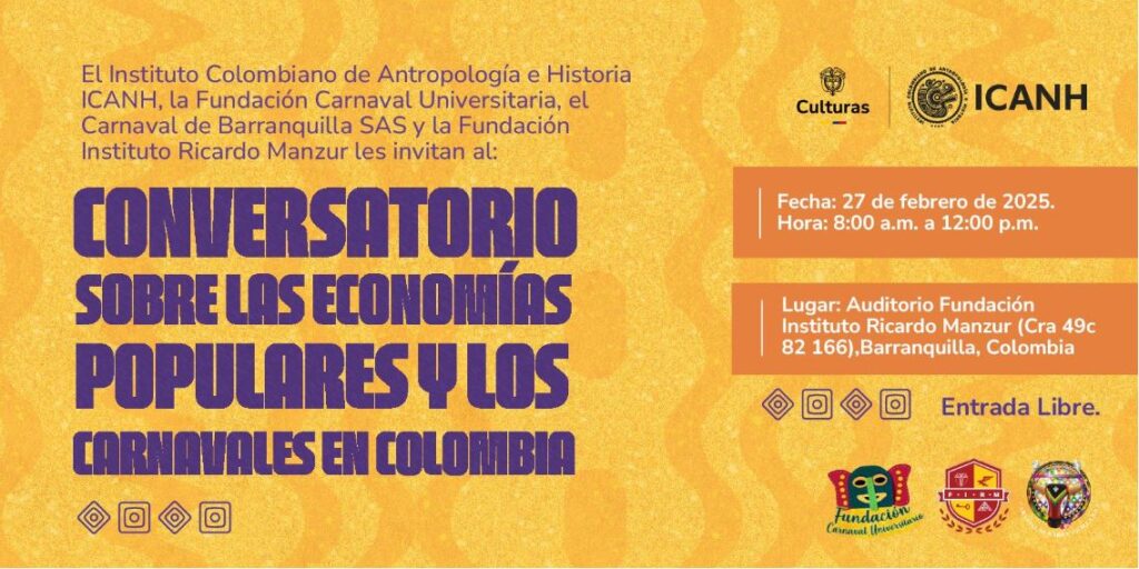 conversatorio sobre las economías populares y los carnavales en Colombia